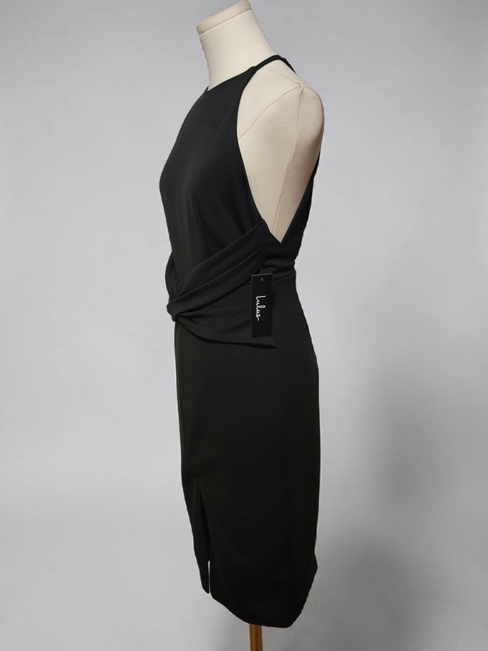 LULUS - XS Women’s Black Halter Open Back Dress - Picture 6 of 13